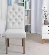 Load image into Gallery viewer, BTExpert French High Back Tufted Upholstered Dining Chair