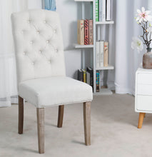 Load image into Gallery viewer, BTExpert French High Back Tufted Upholstered Dining Chair