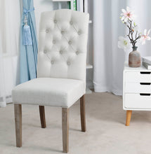 Load image into Gallery viewer, BTExpert French High Back Tufted Upholstered Dining Chair