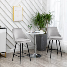 Load image into Gallery viewer, Afia Premium Upholstered Modern Premium Stool Bar Chairs Set of 2