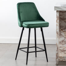 Load image into Gallery viewer, BTExpert Faiza Velvet Geen Upholstered Modern Barstool Stool Bar Chair