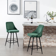 Load image into Gallery viewer, BTExpert Faiza Velvet Geen Upholstered Modern Barstool Stool Bar Chair
