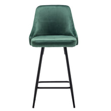 Load image into Gallery viewer, BTExpert Faiza Velvet Geen Upholstered Modern Barstool Stool Bar Chair
