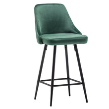 Load image into Gallery viewer, BTExpert Faiza Velvet Geen Upholstered Modern Barstool Stool Bar Chair