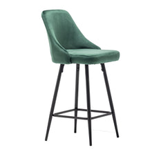 Load image into Gallery viewer, BTExpert Faiza Velvet Geen Upholstered Modern Barstool Stool Bar Chair