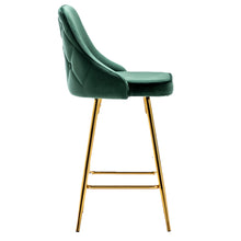 Load image into Gallery viewer, NEW TWO -Barstools Green Rahima Tufted Upholstered Modern Premium Stool Bar Chairs