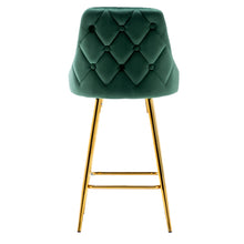 Load image into Gallery viewer, NEW TWO -Barstools Green Rahima Tufted Upholstered Modern Premium Stool Bar Chairs