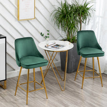 Load image into Gallery viewer, NEW TWO -Barstools Green Rahima Tufted Upholstered Modern Premium Stool Bar Chairs