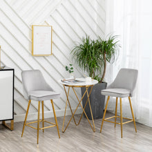 Load image into Gallery viewer, Shagufta Tufted Upholstered Modern Premium Stool Bar Chairs Set of 2