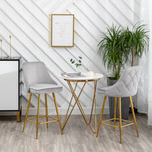 Load image into Gallery viewer, Shagufta Tufted Upholstered Modern Premium Stool Bar Chairs Set of 2