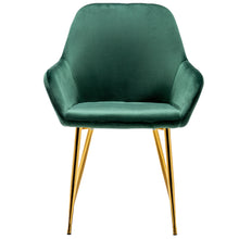 Load image into Gallery viewer, NEW - TWO Tasmia Velvet Emerald Green Accent Bucket Upholstered Dining Chairs Set of 2