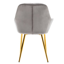 Load image into Gallery viewer, BTExpert Sarah Metallic Gray Accent Bucket Upholstered Modern Dining Chair