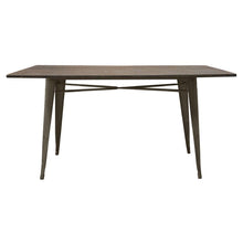 Load image into Gallery viewer, Industrial Antique Distressed Rustic Steel Metal Dining Rectangle Wood Table