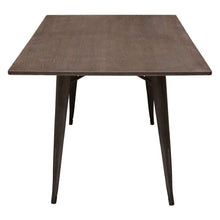 Load image into Gallery viewer, Industrial Antique Distressed Rustic Steel Metal Dining Rectangle Wood Table