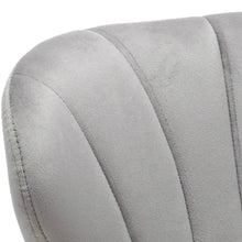 Load image into Gallery viewer, Premium Nedaa Velvet Modern Upholstered Dining Adjustable Height 36-44" High Back Stool Bar Chairs, Set of 2 Pack Grey Velvet