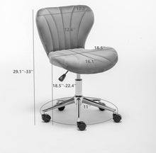 Load image into Gallery viewer, BTEXPERT Vanity Plush Velvet Workplace Company Meeting Conference Makeup Desk Chair Upholstered Premium Office Job