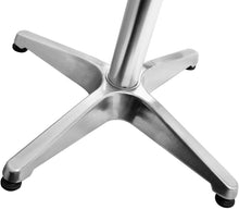 Load image into Gallery viewer, BTExpert Indoor Outdoor 27.5" Round Restaurant Table for Patio Stainless Steel Silver Aluminum Furniture with base Set of 2