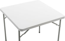 Load image into Gallery viewer, BTExpert 5 Piece Folding Card Table Portable & Chair Set, 34" Square White Granite Plastic Table Portable, 4 Adult Red Chairs for board games nights gatherings party home indoor outdoor lightweight