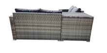 Load image into Gallery viewer, 4 Piece Outdoor Sectional Sofa Set, Rattan Patio Storage End Table Deck Yard Garden Poolside Wicker Furniture Couch Table & Cushions Side Summer Grey