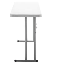 Load image into Gallery viewer, BTExpert 6-Foot - 72" long White Plastic Folding Seminar Training Table Portable 18" Wide narrow, 29" High, events indoor outdoor lightweight