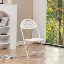 Load image into Gallery viewer, 5 Piece Folding Card Table Portable Chair Set 34" Square Granite White Plastic 4 Adult floral Chairs games nights party indoor outdoor lightweight