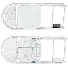 Load image into Gallery viewer, 5 Piece Folding Card Table Portable Chair Set 34" Square Granite White Plastic 4 Adult floral Chairs games nights party indoor outdoor lightweight