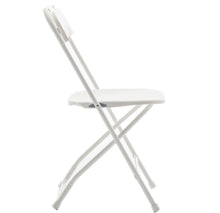 Load image into Gallery viewer, 5 Piece Folding Card Table Chair Set 34" Square Granite White Plastic 4 Adult Chairs board games nights gatherings party home outdoor lightweight