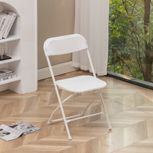 Load image into Gallery viewer, 5 Piece Folding Card Table Chair Set 34" Square Granite White Plastic 4 Adult Chairs board games nights gatherings party home outdoor lightweight