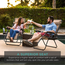 Load image into Gallery viewer, 2 Pack Folding Aluminum Zero Gravity Chair