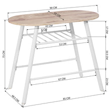 Load image into Gallery viewer, 3 - Piece Breakfast Nook Dining Set - oak & white