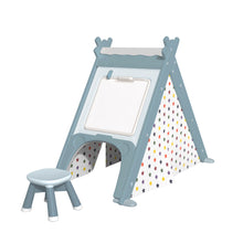 Load image into Gallery viewer, Kids Play Tent - 4 in 1 Teepee Tent with Stool and Climber, Foldable Playhouse Tent for Boys & Girls