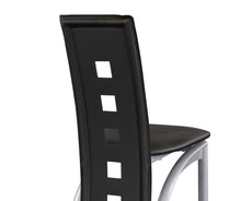 Load image into Gallery viewer, Set of 2pc Modern Style Counter Height Chairs Metal Base and Leather Upholstered Back