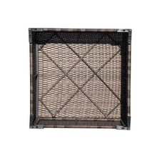 Load image into Gallery viewer, 4-Piece Patio Wicker Furniture Set Outdoor Rattan Sectional Sofa, All-Weather Brown Wicker Rattan Chair with Tempered Glass Table