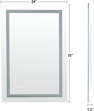 Load image into Gallery viewer, 24 x 32 Led Mirror 3 brightness x 3 colors Anti-fog bathroom,bedroom