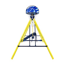 Load image into Gallery viewer, 5 in 1 Outdoor Tolddler Swing Set for Backyard, Playground Swing Sets with Steel Frame, Swing n\' Silde Playset for Kids with Seesaw Swing, Basketball Hoop