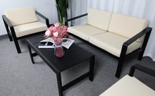 Load image into Gallery viewer, 3 piece Outdoor Furniture Set With Outdoor Waterproof Sofa Coffee Table for Restaurant, Outdoor courtyard, Garden, Open-air balcony, Poolside