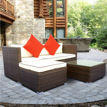 Load image into Gallery viewer, 3 Piece Patio Sectional Wicker Rattan Outdoor Furniture Sofa Set