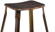 Load image into Gallery viewer, 24" Metal Stackable Antique Distressed Copper Slim Backless Counter Bar Stool -2