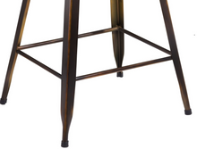 Load image into Gallery viewer, 24" Metal Stackable Antique Distressed Copper Slim Backless Counter Bar Stool -2