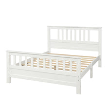 Load image into Gallery viewer, Wood Platform Bed with Headboard and Footboard, Full (White)