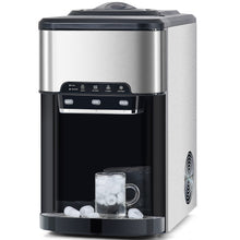 Load image into Gallery viewer, 3 in 1 Water Dispenser with Ice Maker Countertop, Portable Water Cooler, Quick 6 Mins Ice-making, Hot & Cold Water and Ice, Top Loading or Bottleless, Stainless Steel