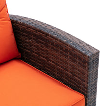 Load image into Gallery viewer, 6 PCS Rattan Sectional Set and table with storage