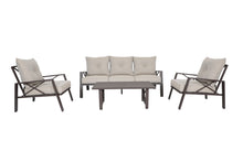 Load image into Gallery viewer, 4 pcs Aluminum Patio Sofa set with Cushion,KD