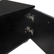 Load image into Gallery viewer, Black TV Stand for 70 Inch TV Stands, Media Console Entertainment Center Television Table, 2 Storage Cabinet with Open Shelves for Living Room Bedroom