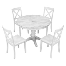 Load image into Gallery viewer, Orisfur. 5 Pieces Dining Table and Chairs Set for 4 Persons, Kitchen Room Solid Wood Table with 4 Chairs