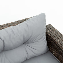 Load image into Gallery viewer, 6 Piece Patio Rattan Wicker Outdoor Furniture Conversation Sofa Set with Removeable Cushions and Temper glass TableTop