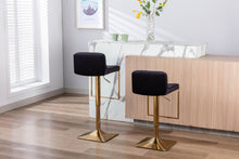 Load image into Gallery viewer, SUPERJARE Bar Stools - Swivel Barstool Chairs with Back, Modern Pub Kitchen Counter Height,velvet