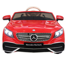 Load image into Gallery viewer, 12V Kid Ride on Car with Parental Remote Control, Licensed Maybach S650 Electric Vehicle with MP3, Bluetooth, Music, LED Lights, for Children 3-8, Red