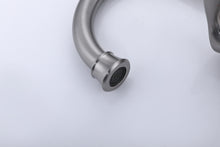 Load image into Gallery viewer, 2-Handle 4-Inch Brushed Nickel Bathroom Faucet, Bathroom Vanity Sink Faucets with Pop-up Drain and Supply Hoses