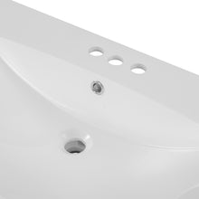 Load image into Gallery viewer, 36" Single Bathroom Vanity Top with White Basin, 3-Faucet Holes, Ceramic